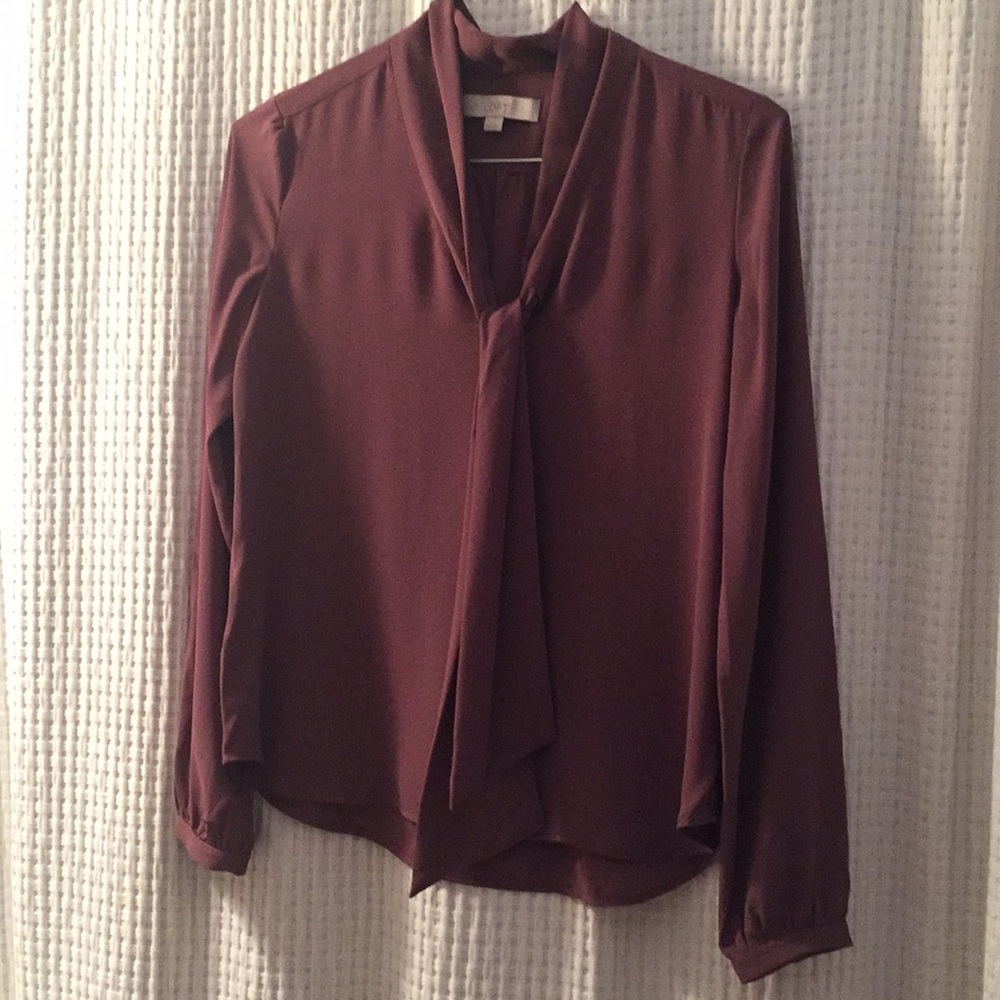 New Loft top with tie neck